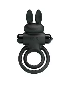 Pretty Love - Vibrator III Kaninchenring für Schwarzen Penis