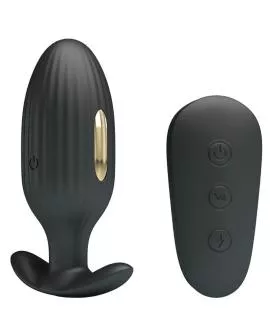 Pretty Love Kelly Plug - Anal Vibrator Wiederaufladbar Schwarz