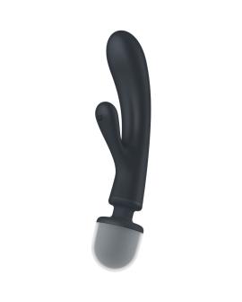 SATISFYER - TRIPLE LOVER RABBIT VIBRATOR MASSAGER GRAU