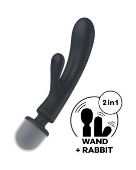 SATISFYER - TRIPLE LOVER RABBIT VIBRATOR MASSAGER GRAU