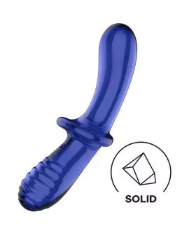 Satisfyer - Doppel Kristall Dildo in Blau