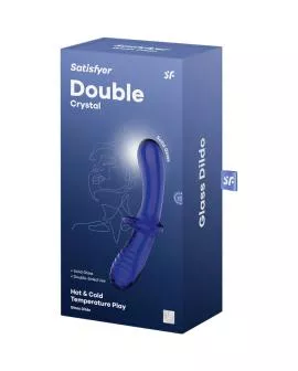 Satisfyer - Doppel Kristall Dildo in Blau