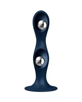 Satisfyer - Double Ball-R Silikondildo Blau