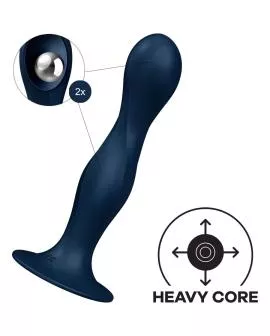 Satisfyer - Double Ball-R Silikondildo Blau
