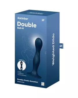 Satisfyer - Double Ball-R Silikondildo Blau