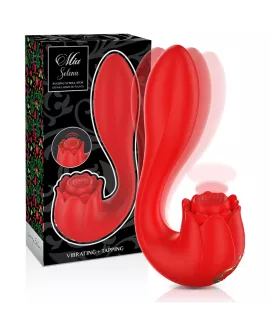 MIA - SELENA STIMULATOR VIBRIEREN + KLAPPEN ROT