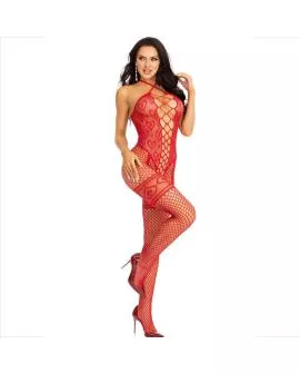LEG AVENUE - BODYSTOCKING HALSHALTER ROTE HERZEN ROT