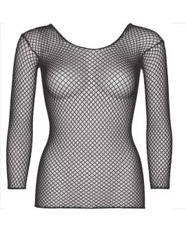 LEG AVENUE - Netz Langarm T-Shirt Schwarz