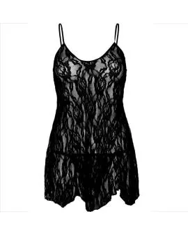 LEG AVENUE - Erotische Chemise mit Blumen-Spitze