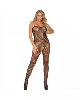 LEG AVENUE - BODYSTOCKING CROCHET SCHWARZ