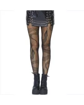 LEG AVENUE - Netzstrümpfe Snakes Schwarz