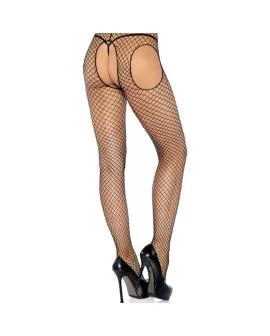 Leg Avenue - Schwarze Netzstrümpfe ohne Schritt