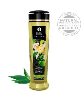 Shunga Bio Massageöl Grüner Tee 240 ml - Erotik