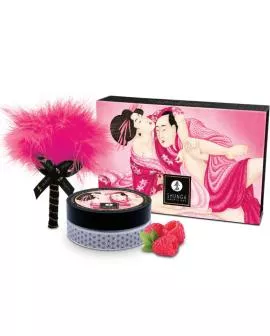 Shunga - Essbares Massagepulver-Kit Himbeere