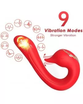 ARMONY - DELFIN VIBRATOR MULTIPOSITION & WÄRMEEFFEKT ROT
