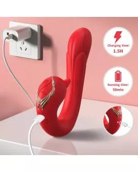 ARMONY - DELFIN VIBRATOR MULTIPOSITION & WÄRMEEFFEKT ROT