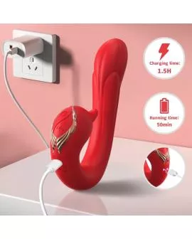 ARMONY - DELFIN VIBRATOR MULTIPOSITION & WÄRMEEFFEKT ROT