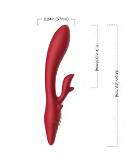 ARMONY - ELCH VIBRATOR KANINCHEN GEBOGEN ROT