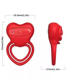 ARMONY - RINGVIBRATOR HERZ ROT