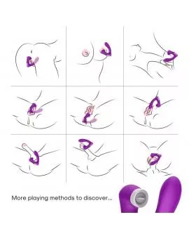 ARMONY - SECRETKISS LECKT VIBRIERENDEN CLIT UND VIBRATOR, GEBOGEN LILA