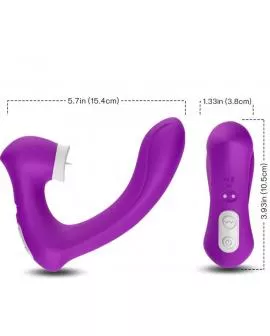 ARMONY - SECRETKISS LECKT VIBRIERENDEN CLIT UND VIBRATOR, GEBOGEN LILA