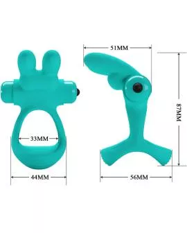 PRETTY LOVE - DANTE GREEN RABBIT VIBRATORRING