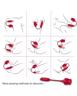 ARMONY - ROSEKNIGTH LECKT VIBRIERENDEN CLIT UND VIBRATOR ROT