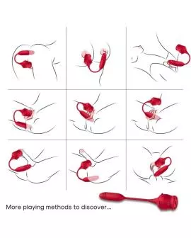ARMONY - ROSEKNIGTH LECKT VIBRIERENDEN CLIT UND VIBRATOR ROT