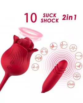ARMONY - ROSELIP LECKT VIBRIERENDEN CLIT UND VIBRATOR ROT