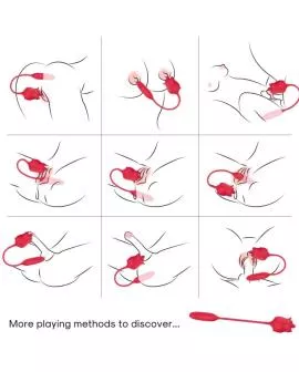 ARMONY - ROSA STIMULATOR & VIBRATOR COLA RED