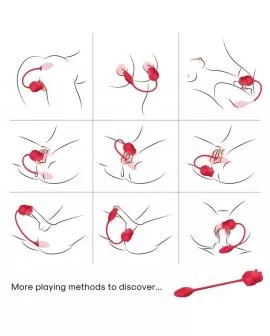 ARMONY - ROSA STIMULATOR & VIBRATOR COLA RED