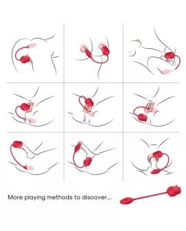 ARMONY - ROSA STIMULATOR & VIBRATOR COLA RED