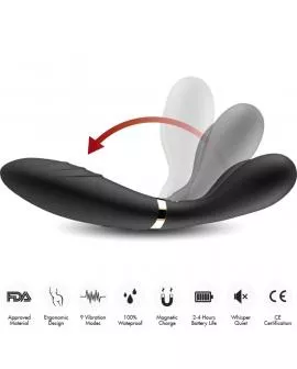 ARMONY - Y-WAND MASSAGER & VIBRATOR DOPPELKOPF SCHWARZ