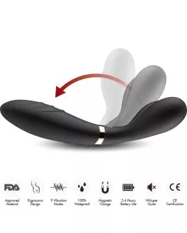ARMONY - Y-WAND MASSAGER & VIBRATOR DOPPELKOPF SCHWARZ