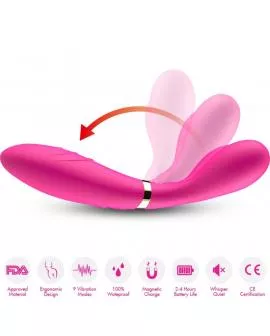 ARMONY - Y-WAND MASSAGER & VIBRATOR DOPPELKOPF FUCHSIA