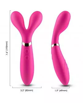 ARMONY - Y-WAND MASSAGER & VIBRATOR DOPPELKOPF FUCHSIA