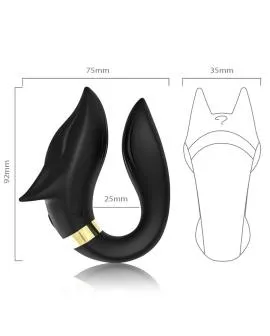 ARMONY - FOX VIBRATOR FÜR PAARE MIT FERNBEDIENUNG SCHWARZ
