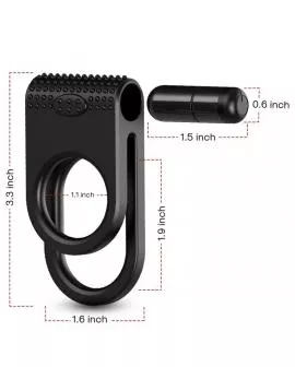 ARMONY - TWINS DOPPEL-VIBRATORRING FÜR PAARE SCHWARZ