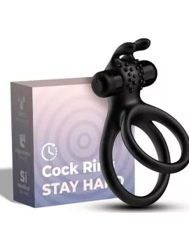 ARMONY - TRAVELLER DOPPEL-VIBRATORRING FÜR PAARE RABBIT SCHWARZ