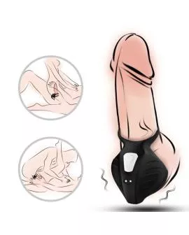 ARMONY - MANTA SCROTUM VIBRATOR RING FERNBEDIENUNG SCHWARZ