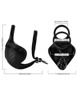 ARMONY - MANTA SCROTUM VIBRATOR RING SCHWARZ