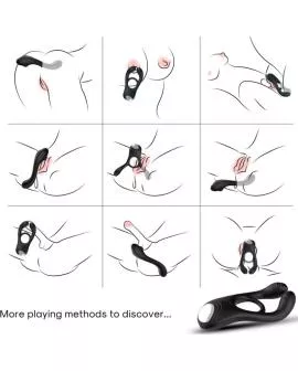 ARMONY - VEYRON DOPPEL-VIBRATOR-RINGSPIELZEUG FÜR PAARE MIT FERNBEDIENUNG SCHWARZ