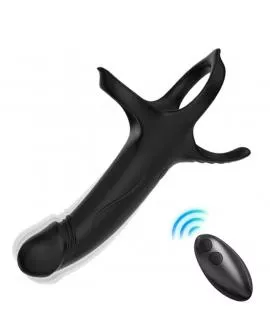 ARMONY - DILDO MIT RING & VIBRATOR FERNBEDIENUNG SCHWARZ