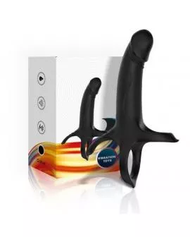 ARMONY - DILDO MIT RING & VIBRATOR FERNBEDIENUNG SCHWARZ