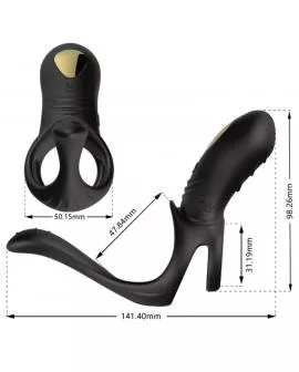 ARMONY - JOY JUMPER RINGVIBRATOR FÜR PAARE & ANALPLUG SCHWARZ