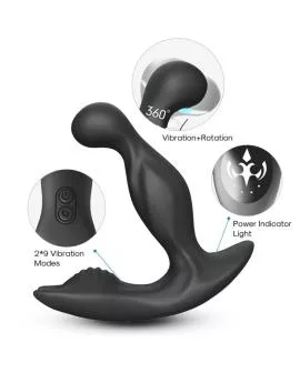 ARMONY - BAT KING VIBRATOR ANAL PROSTATA ROTATOR FERNBEDIENUNG SCHWARZ