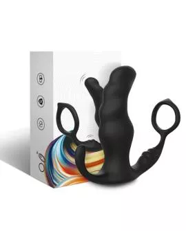 ARMONY - KNIGHT VIBRATOR ANAL PROSTATA & RING FERNBEDIENUNG SCHWARZ