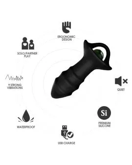 ARMONY - KYLIN FINGERVIBRATOR & ANALPLUG FERNBEDIENUNG SCHWARZ