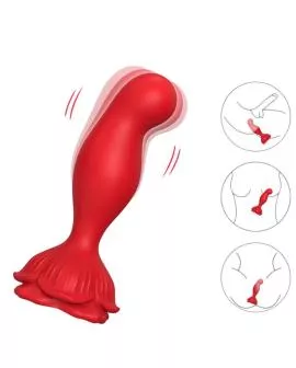 ARMONY - ROSA VIBRATOR & ANALPLUG FERNBEDIENUNG ROT