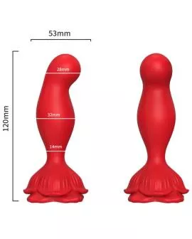 ARMONY - ROSA VIBRATOR & ANALPLUG FERNBEDIENUNG ROT